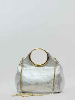 Сумка-тоут Steffalini st2022 laminato argento