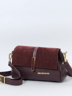 Сумка-багет Di Gregorio gr9173 vitello/camoscio bordo oro
