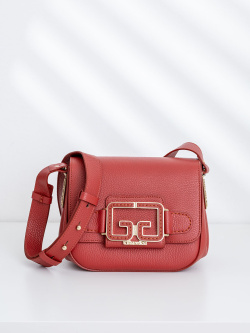 Мини-сэтчел Gironacci gir2370/B vitello/calf rosso india/lilla