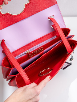 Сэтчел Gironacci gir3114 vitello/calf rosso/lilla