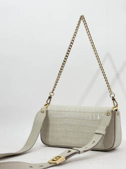 Сумка-багет Gironacci gir2290 rico lux/vitello/calf milk/off white