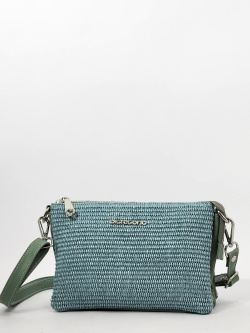 Сумка Di Gregorio gr3377 paglia/vitello menta argento
