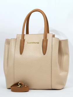 Сумка-тоут Di Gregorio gr1988 vitello nude/cuoio argento