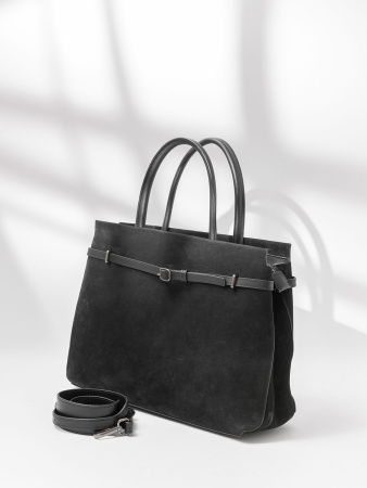 Сумка-тоут Curanni cu9670 scamosciato/nubuk nero