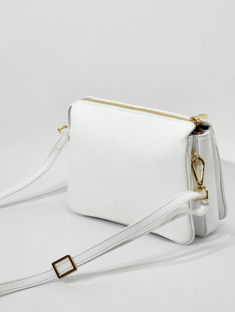 Сумка Di Gregorio gr796 vitello bianco oro
