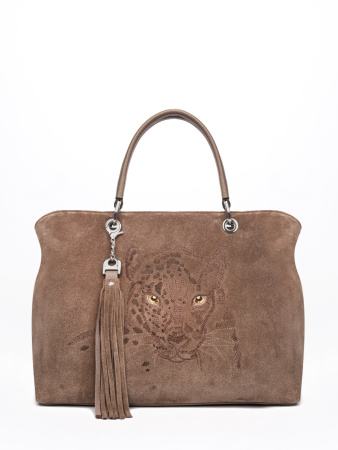 Сумка-тоут Curanni cu2548 camoscio pantera cacao
