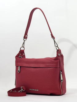 Сумка-хобо Di Gregorio gr9141 vitello rosso argento