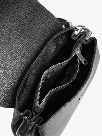 Сумка-багет Di Gregorio gr8745 vitello nero argento