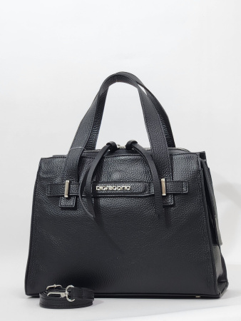 Сумка-тоут Di Gregorio gr1997 vitello nero argento