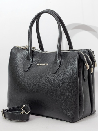 Сумка-тоут Di Gregorio gr8978 vitello nero argento