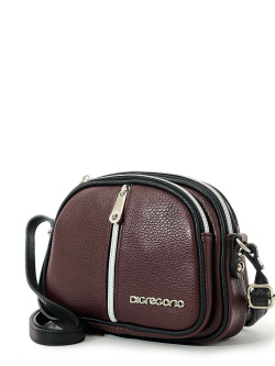 Мини-сумка Di Gregorio gr8829 vitello bordo/nero argento