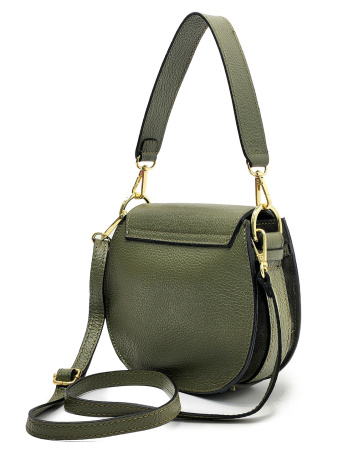 Мини-седло Steffalini st9926 vitello/camoscio oliva