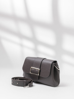 Сумка-багет Di Gregorio gr8745 vitello t.moro argento