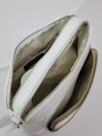 Сумка Di Gregorio gr9177 vitello bianco argento