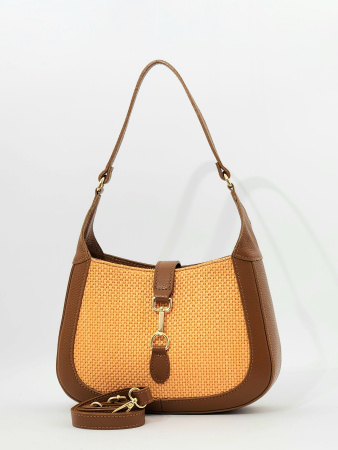 Сумка-седло Sara Burglar sb2452 veg/raffia arancio