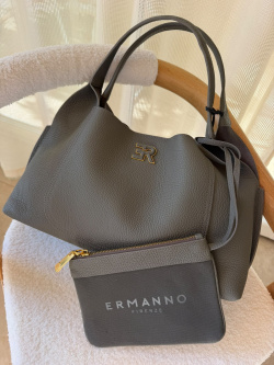 Сумка-тоут Ermanno Scervino Candy Big Grain sce12402302 taupe