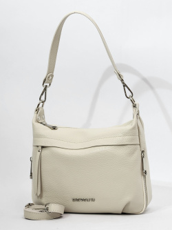 Сумка-хобо Di Gregorio gr9141 vitello beige argento