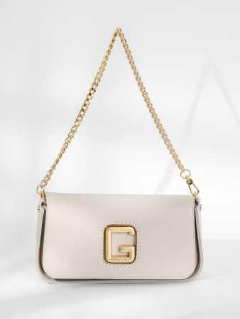 Сумка-багет Gironacci gir2290 vitello/calf avorio/lilla