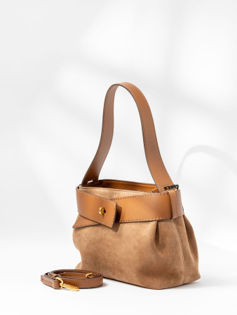 Сумка-тоут Loristella Giada ls3040 camoscio cuoio/pigna