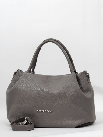 Сумка-тоут Di Gregorio gr8812 vitello smog argento