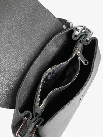 Сумка-багет Di Gregorio gr8745 vitello grigio argento