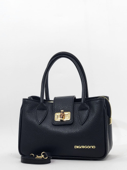 Сумка-тоут Di Gregorio gr9171 vitello nero oro