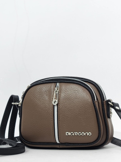 Мини-сумка Di Gregorio gr8829 vitello taupe D11/nero argento