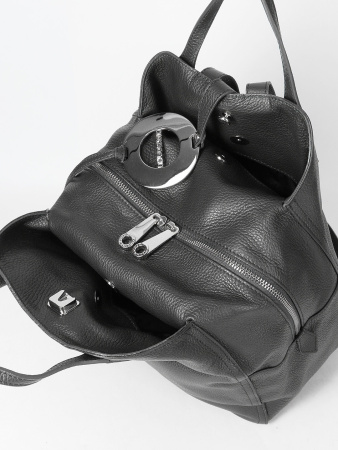 Рюкзак Di Gregorio gr1181 vitello nero argento