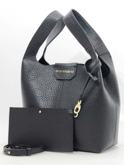 Мини-шоппер Di Gregorio gr6011 vitello nero oro