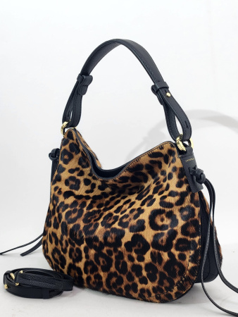 Сумка-хобо Loristella Carola ls3033C leopardo/nero