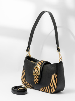 Сэтчел Steffalini st1610 vitello/cavallo zebra nero/beige