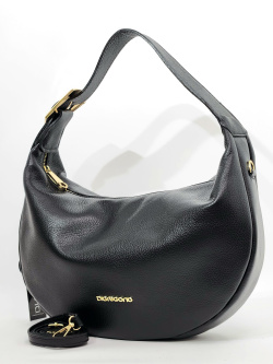 Сумка-хобо Di Gregorio gr9027 vitello nero oro