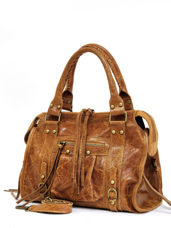 Сумка-боулер Steffalini st2331 vitello/laminato marrone