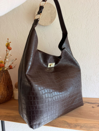 Сумка-хобо Ermanno Scervino Benjamin Cocco sce12402268 dark brown