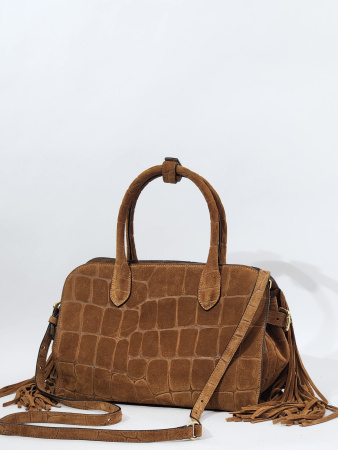 Саквояж-боулер Claudia Firenze cl11285FR camoscio cocco cuoio