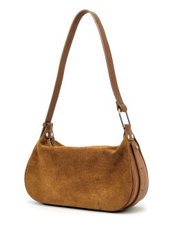 Сумка-хобо Steffalini st1313 vitello/camoscio cuoio