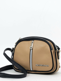 Мини-сумка Di Gregorio gr8829 vitello tan/nero argento