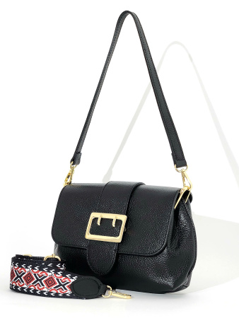 Сумка-багет Steffalini st1139 vitello nero v3