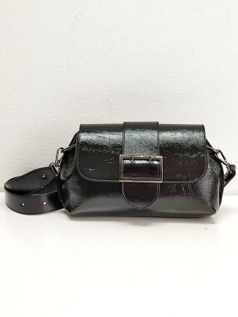 Сумка-багет Di Gregorio gr8745 naplak nero argento scuro