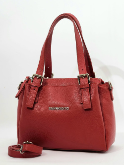 Сумка-тоут Di Gregorio gr9015 vitello rosso argento