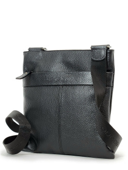 Вертикальная сумка Di Gregorio gr599 vitello nero argento scuro