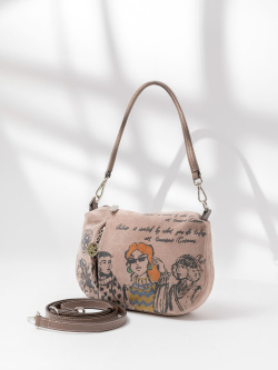 Сумка-хобо Curanni cu2479 scamosciato taupe