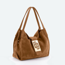 Сумка-тоут Gironacci gir2490 nabuk/vitello/venere cuoio/legno
