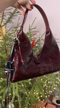 Сумка-хобо Christian Villa cv06347 athene vernice burgundy