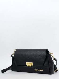 Сумка-багет Di Gregorio gr9140 vitello nero oro