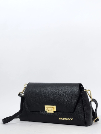 Сумка-багет Di Gregorio gr9140 vitello nero oro