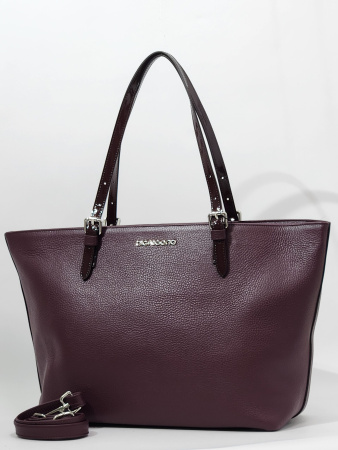 Тоут-шоппер Di Gregorio gr1265 vitello/vernice bordo argento