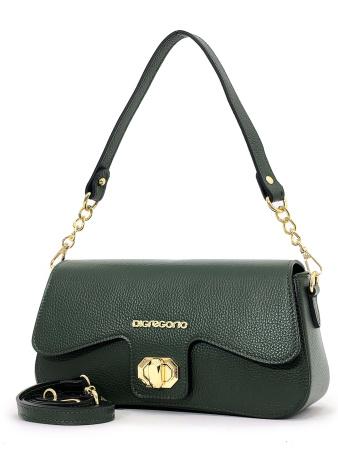 Сумка-багет Di Gregorio gr8836N vitello verde oro