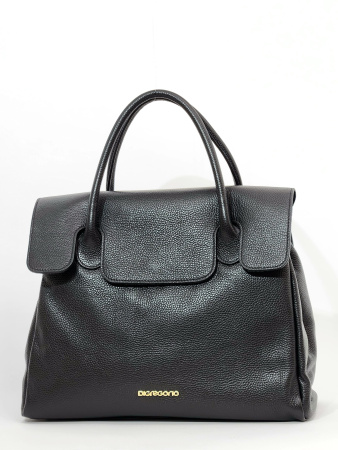 Сумка-тоут Di Gregorio gr9022 vitello nero oro