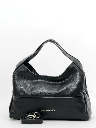 Сумка-хобо Di Gregorio gr1771 vitello nero argento